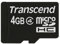 Transcend - TS4GUSDC4 - 4 Go Carte Mémoire - Micro SDHC - Classe 4 - Noir