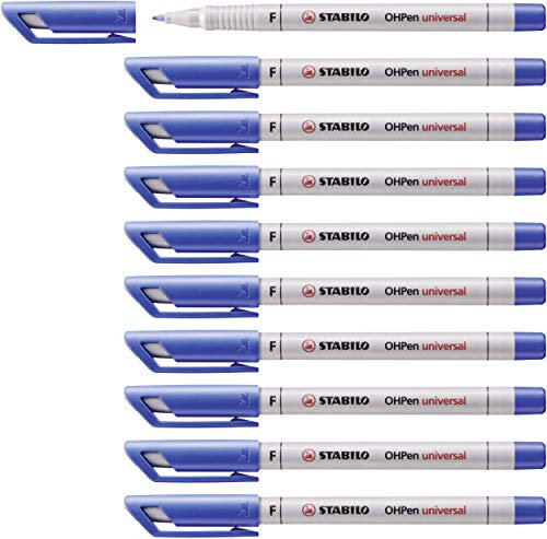 STABILO - Folienstift - OHPen universal - wasserlöslich medium - 10er Pack - blau