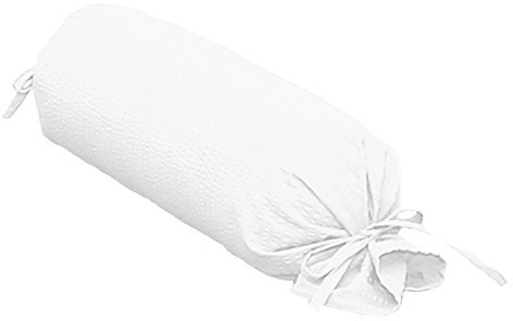 Janine Uni Seersucker 0125 Nackenrollenbezug 15x40 cm in weiß