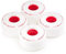 Ricta Clouds Skateboard-Rollen, 4 Stück, weiß/Rot, 53 mm