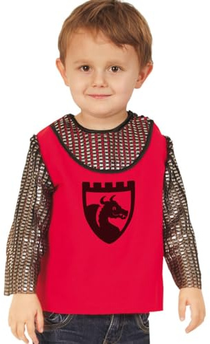 Partychic Kinder-Kostüm Ritter Oberteil 1-TLG mit Aufdruck in Gr. 86 & 98