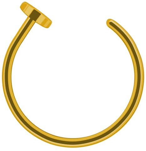 Soul-Cats Nasenpiercing Nasenring Fake Piercing Ring Hufeisen, Farbe: Gold;Durchmesser: 10 mm
