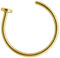 Soul-Cats Nasenpiercing Nasenring Fake Piercing Ring Hufeisen, Farbe: Gold;Durchmesser: 10 mm