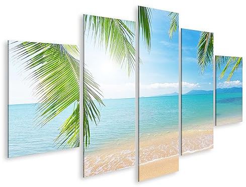 islandburner Bild auf Leinwand Palmen Und Tropischer Strand Urlaubsfeeling Bilder Wandbilder Poster