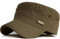 Kuyou Unisex Army Military Flat Cap Vintage Cotton Baseballmütze Kappe (005Armeegrün)