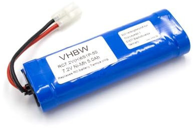 vhbw Akku kompatibel mit Tamiya Stecker für Modellbau z.B. Racing Car, Helikopter, Flugzeug (5000mAh, 7,2V, NiMH)