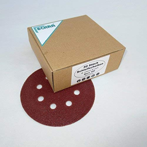 100 Schleifscheiben 125 mm mit Klett 8 Loch in verschiedenen Körnungen