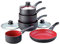 Russell Hobbs Red Stone Aluminium 5 Piece Pan Set