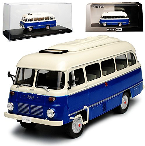 Whitebox Robur LO 3000 Bus Blau Weiss 1972-1985 limitiert 1 von 1000 Stück 1/43 Modell Auto