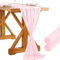 SoarDream Tischläufer aus Chiffon für Valentinstag, romantische Tischläufer, Dekoration für Hochzeit, zum Drapieren von Bögen, 68 x 305 cm, Rosa, 2 Stück