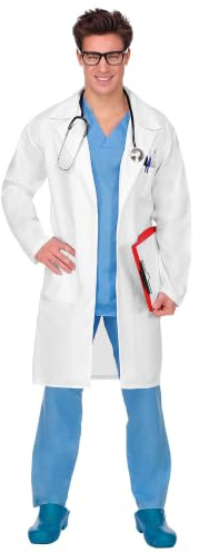 W WIDMANN MILANO Party Fashion Arzt Kostüm Mr. Doctor für Herren | Weiß