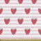 ABAKUHAUS Erdbeere Gewebe als Meterware, Nette Girlish Muster, Schön Gewebten Stoff für Polster und Wohnaccessoires, 1M (148x100cm), Dunkelrosa Blass Seafoam Baby-Rosa-Weiß