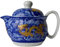 Yxhupot Tetera azul porcelana china de 340.2 g dragón de acero inoxidable filtrado infusor de té (azul cobalto)