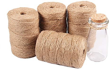 Egurs Cordon de jardin en jute naturel 4 rouleaux 6 ply 3 mm