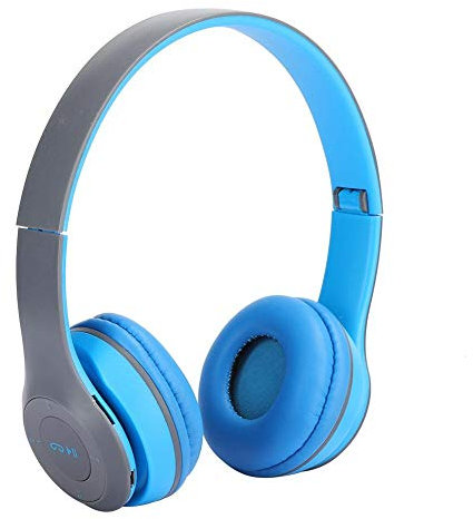 Cuffie senza fili Bluetooth, telefoni cellulari Computer tablet Cuffie con riduzione del rumore con slot per scheda di memoria Cuffie over-ear per ascoltare musica Guardare film Giocare(Blu)