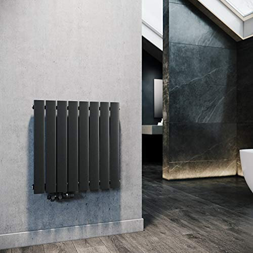 ELEGANT Radiador de diseño horizontal con antracita multibloque, 630 x 616 mm, una sola capa, color antracita