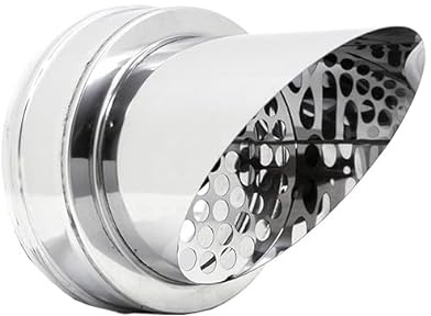 Terminale a becco con griglia fumaiolo per canna fumaria acciaio inox tonda innesto mono-doppia, D80-130mm