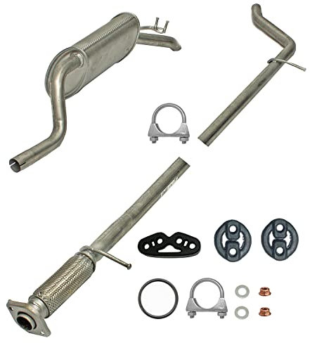 Ferroz Export Ersatz für Komplette Auspuffanlage Fiat Punto II 1.2 8V, 60PS, Typ 188, Auspuff, Flexrohr