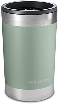 DOMETIC Thermo Tumbler, Stainless Steel, Vacuum Insulated with Splash Resistant Press-fit Function Lid (Moss, 10 Oz)