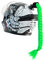 iSpchen Motorradhelm Abnehmbarer Pferdeschwanz Motorräder Helm Dekorieren Zöpfe Retro Motorrad Helm Zöpfe mit Saugnapf Dekoration Haarschmuck für Fahrrad Motorrad Roller Helm Zubehör,Grün