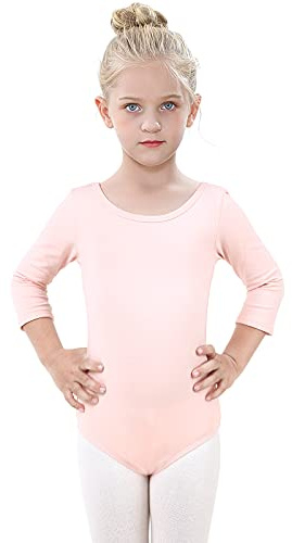 Kefiyis Body Danza Classica Bambina Balletto Body Leotards Body Ginnastica Artistica Costumi Cotone 3/4 Maniche Lunghe