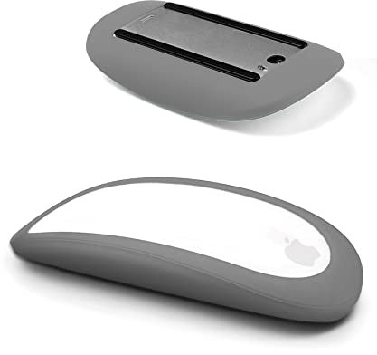 IRAINSUN Custodia in silicone per Apple Magic Mouse 1 e 2, a prova di caduta, antipolvere, copertura ultra sottile (grigia)