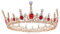 Krone aus rotem Strass, Krone Hochzeit Tiara, Braut Tiara Vintage Krone Stirnband, für Schönheitswettbewerbe, Hochzeiten, Partys