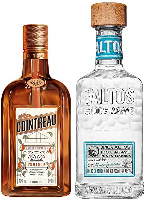 Original Margarita Cocktail Bundle - Cointreau Triple Sec Orange Liqueur 50cl & Olmeca Altos Tequila Plata 70 cl