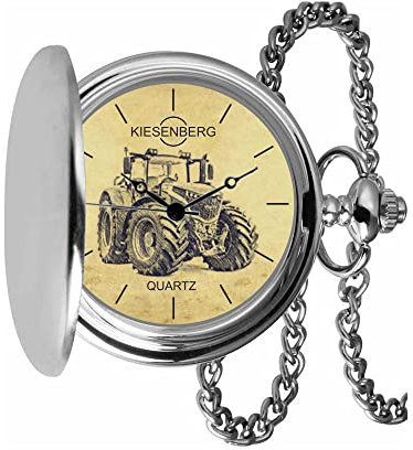 KIESENBERG Taschenuhr Vintage Silber Persönliches Geschenk für Fendt 1000 Vario Traktor Trecker Herren Uhr TA-5639