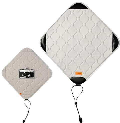 KODAK Camera Wrap Avvolgente per Fotocamera Taglia L 38,5 x 38,5 cm - Impermeabile, Antigraffio e antipolvere Protettivo per Fotocamera reflex, Obiettivo tele (Grigio Chiaro) [un articolo]