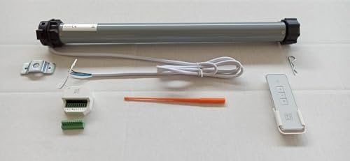 Motore per tapparelle elettriche 60 kg - 30 Nm con Kit Mini Centralina Esterna e Telecomando per rendere il Motore Radiocomandato completi di accessori e istruzioni