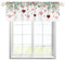 EHJOS Valentinstag Herz Scheibengardinen Bistrogardine mit Stangendurchzug Stores Gardinen Schals Elegant Küchenvorhang für kleine Fenster Küche Wohnzimmer Landhaus Multicolor 2pcs