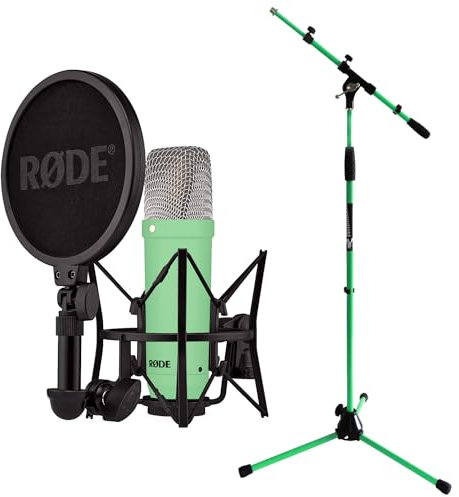 RØDE Rode NT1 Signature Green Studio microphone + keepdrum MS106GR microphone stand