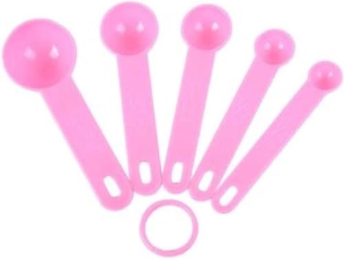CHPN - Mash Löffel - Mash Löffel - 5 -Stück - Kochen - Backen - Küchenzubehör - Messschaufel - Löffel - Pink