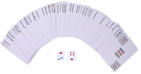 TOYANDONA 1 Satz Reise-Mahjong-Spielsteine Spielkarten Set Mahjong brettspiel Bausatz Campingspielzeug Spiel Mahjong-Karte Mahjong-Karten tragbar Suite Gold Blatt Poker Reisen einstellen PVC