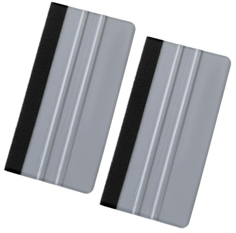 2 Stück Rakel für Folie, Kunststoff Folienrakel mit Filzkante Klebefolie Fenster Rakel für Montage Autofolie, Möbelfolie, Wandtattoos, Fensterfolie, Fliesenaufklebern
