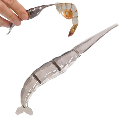 Pelador portátil de camarones – Limpiador de langostinos, pelador de conchas de cocina | Limpiador de limpieza y descascarillador con mango antideslizante, pelador de concha de gambas limpiador para
