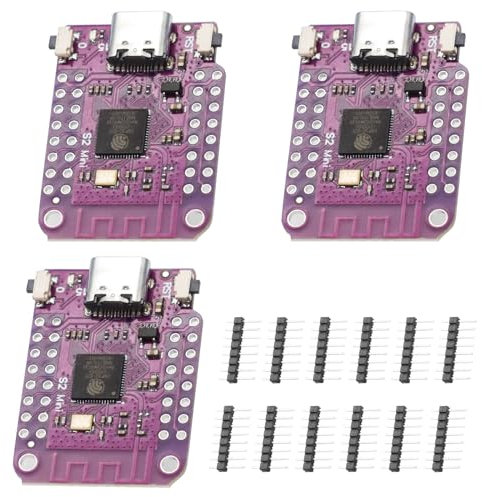 Binghe 3 Stück für ESP S2 Mini WiFi Entwicklungsboard, für ESP Modul, ESP S2 Mini V1.0.0 ESP-S2 4MB Flash 2MB PSRAM WiFi Entwicklungsboard Kompatibel mit Arduino/MicroPython