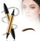 Magischer Augenbrauenstift, Doppelköpfig Multifunction 3D Microblading Eyebrow Tattoo Pencil, Präziser Brauenstift mit 4 Spitzen Langlebiger Natürlicher Augenbrauenstift (Curry dunkel)