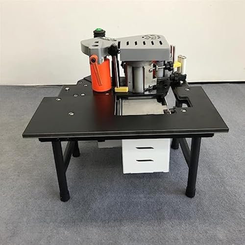 KJHYYPP Portable Edge Banding Machine, Double Sided Glue Woodworking PVC Edge Banding Machine, 1200W Double Sided Coating