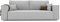 GREKPOL Schlafsofa mit Bettkasten 240x105 - Cord Hellgrau Sofa mit schlaffunktion - Couch mit Schlaffunktion - Sofa 3 Sitzer - Wohnzimmer Couch - Schlafcouch