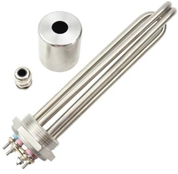 LVSELINGI DN40 47mm Thread All SUS304 Stainless Steel Electric Tank Boiler Heater Immersion Water Heating Element 3kw/4.5kw/6kw/9kw/12kw Cheerfully(Heater,220v 9kw)