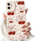 NITITOP Compatible with iPhone 11 Case Cute Bowknot Cherry Pattern Little Heart for Women Girl Soft TPU Shockproof Protective Phone Cover Girly - White