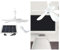 DHNDSDP Ventilatore Piccolo 6 Pale in ABS Ventilatore da Soffitto con Pannello Solare 5/6/10W Ventilatore Solare Silenzioso Smontato E Montato for 5-10 mq(6W)