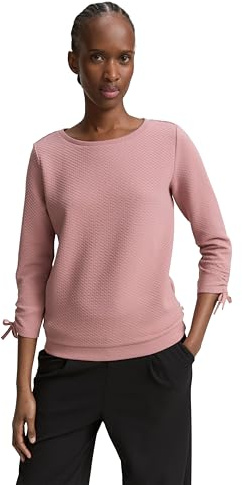 Tom Tailor Denim Damen 1047227 Sweatshirt mit Raffärmeln (1er Pack)