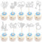 30 Stück He Ask She Said Yes Tortendeko Glitzer Miss to Mrs Cupcake Toppers Diamant Ring Kuchen Deko für Verlobung Hochzeiten Thema Party Kuchen Dekorationen Silber