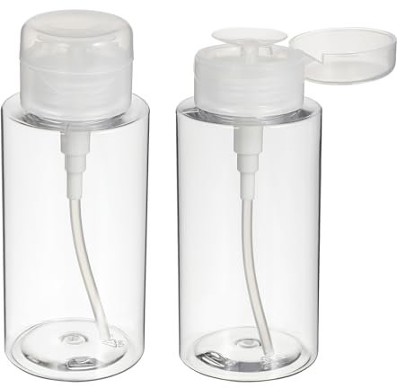 Tofficu Distributeurs À Pompe De 300 ML 2 Flacons Vides Rechargeables avec Bouchon À Rabat pour Vernis À Ongles Démaquillant Voyage Tonique Facial