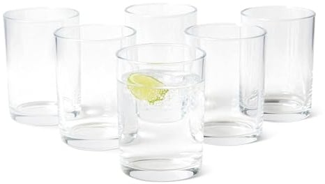 Amazon Basics Verres à Eau, Lot de 6 Pièces, 32,5cl, Compatible Lave-Vaisselle