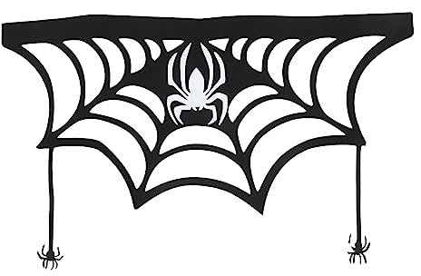 Alipis Spinnennetz Halloween Kaminsims Schal Abdeckung Für Kamin Fenster Tür Dekoration Party Versorgung Spinnennetz Design Spinnennetze Halloween