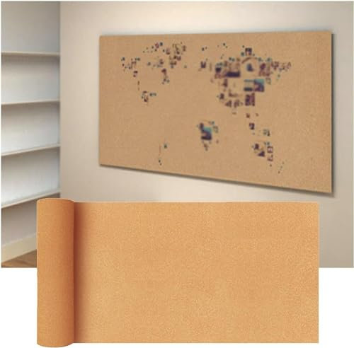 VDCVADKYE Tableau d'affichage en liège, Rouleau de Panneau de liège Autocollant(1.22x7.38m(10MM))